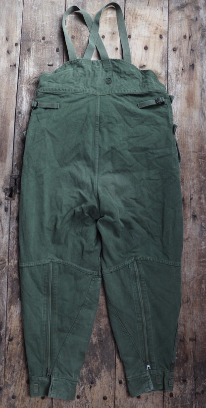 Vintage 1960s Swedish motorcycle overalls - lined cotton canvas trousers - military despatch rider - 43” x 32”
