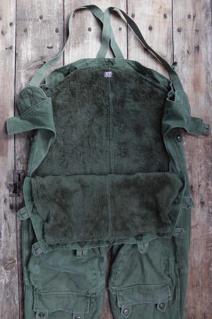 Vintage 1960s Swedish motorcycle overalls - lined cotton canvas trousers - military despatch rider - 43” x 32”