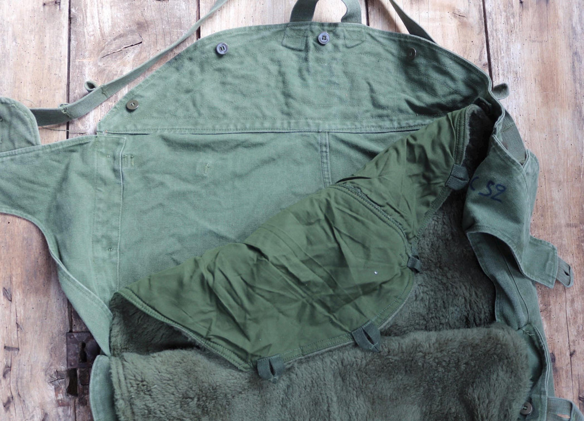 Vintage 1960s Swedish motorcycle overalls - lined cotton canvas trousers - military despatch rider - 43” x 32”