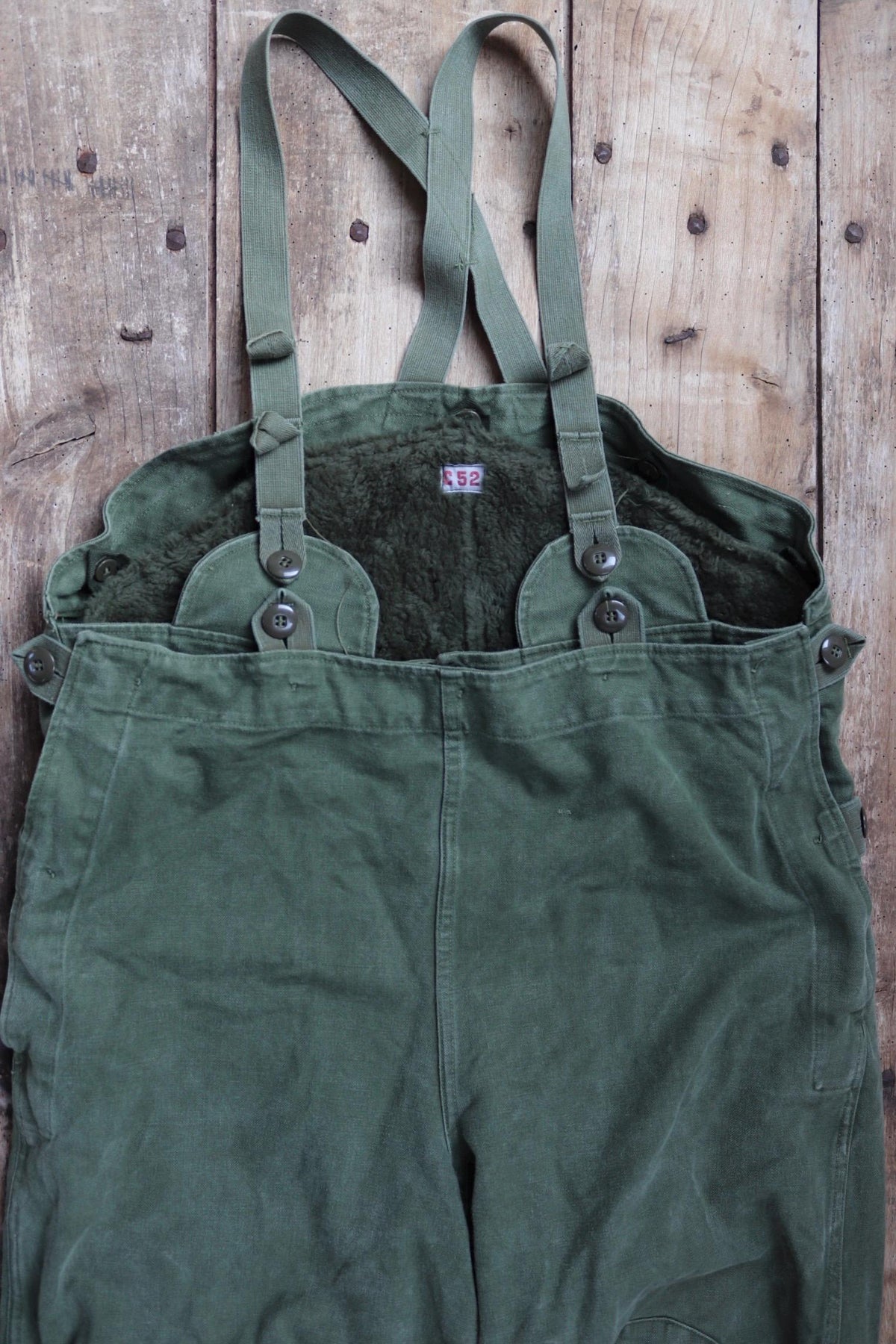 Vintage 1960s Swedish motorcycle overalls - lined cotton canvas trousers - military despatch rider - 43” x 32”