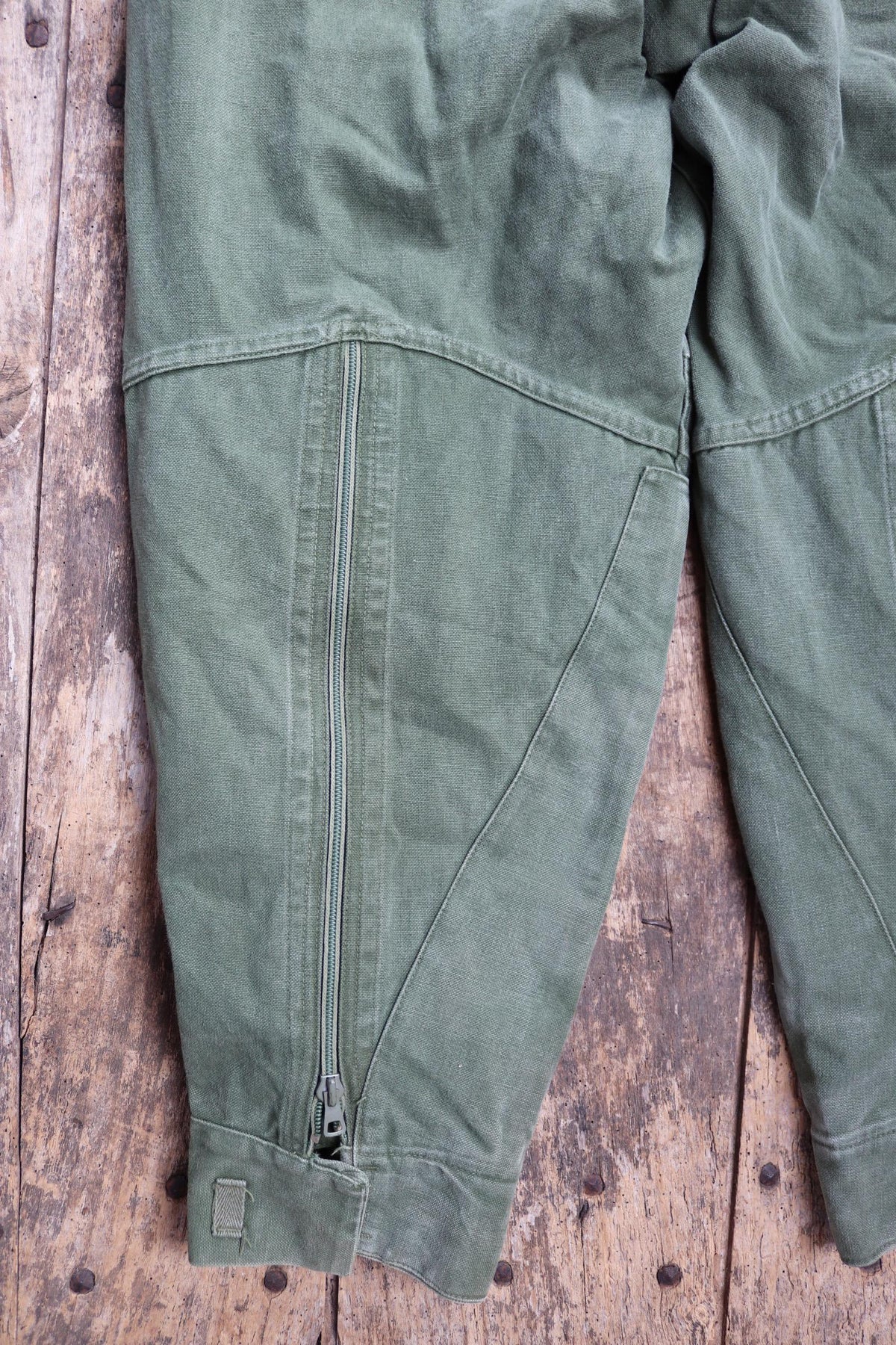 Vintage 1960s Swedish motorcycle overalls - lined cotton canvas trousers - military despatch rider - 43” x 32”