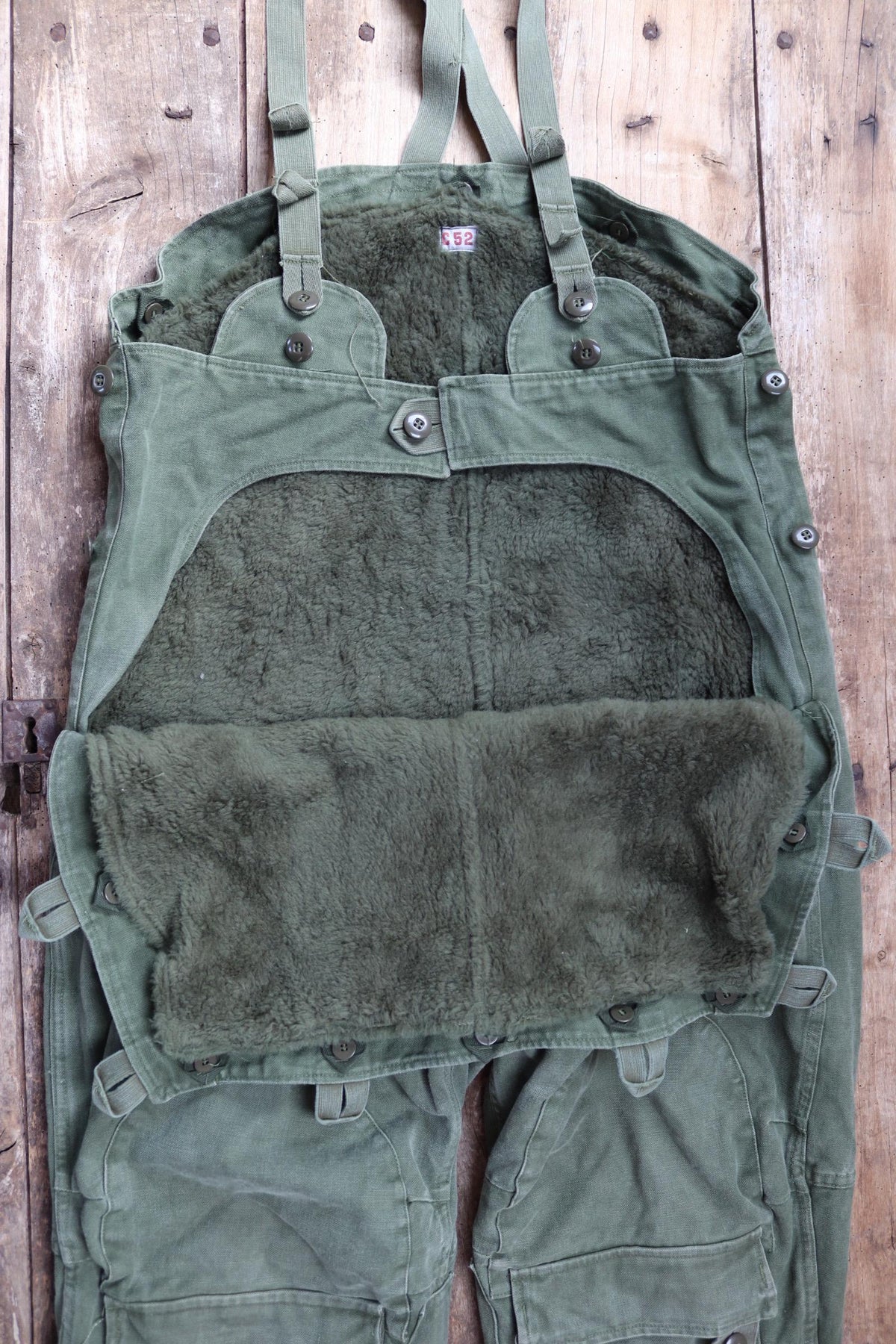 Vintage 1960s Swedish motorcycle overalls - lined cotton canvas trousers - military despatch rider - 43” x 32”