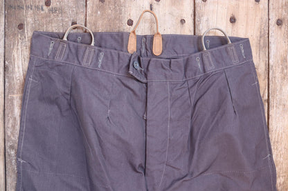 Vintage 1950s RAF MK1 Ventile trousers - deadstock British military - 1960s overalls - flight suit coveralls - 40” x 27”