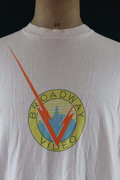 Vintage 1990s t shirt - single stitch - video store print - 44” chest