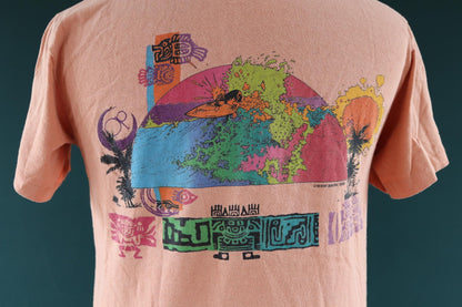 Vintage 1980s Ocean Pacific t shirt - surf print - 39” chest