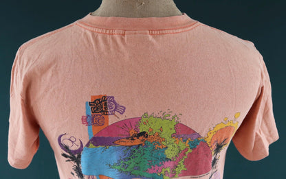 Vintage 1980s Ocean Pacific t shirt - surf print - 39” chest