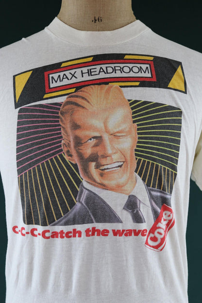 Vintage 1980s Coca Cola t shirt - single stitch - Max Headroom print - 41” chest