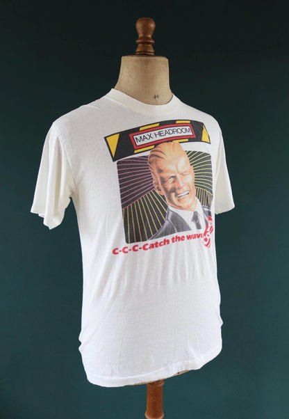 Vintage 1980s Coca Cola t shirt - single stitch - Max Headroom print - 41” chest