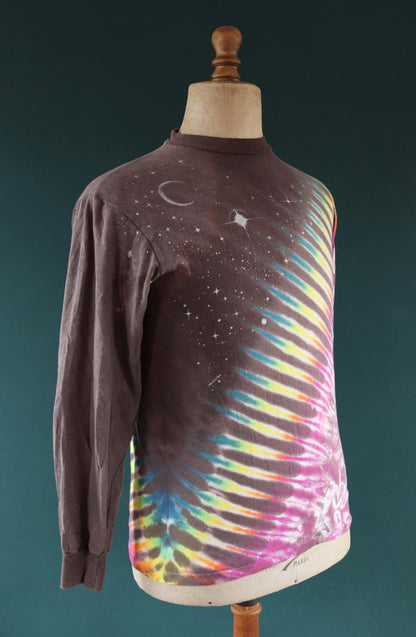 Vintage 1990s tie dye t shirt - Jerry Jaspar cosmic print - 37” chest