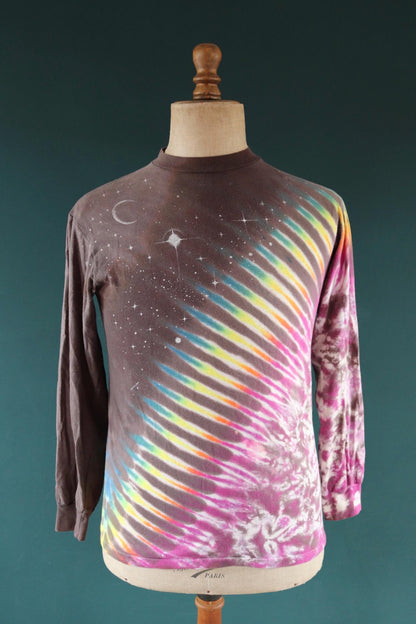 Vintage 1990s tie dye t shirt - Jerry Jaspar cosmic print - 37” chest