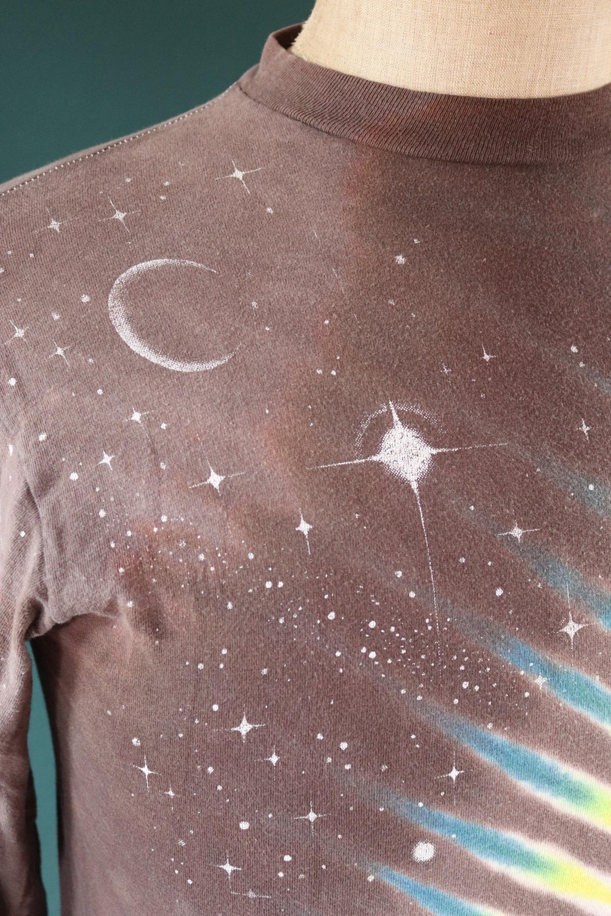 Vintage 1990s tie dye t shirt - Jerry Jaspar cosmic print - 37” chest