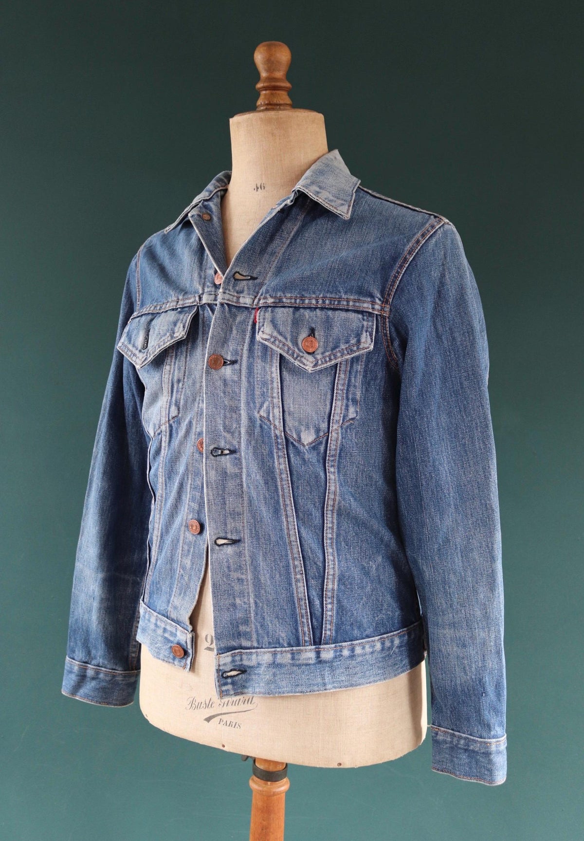 Vintage 1970s Levis big E denim jacket - Levi Strauss red tab - type 3 - trucker workwear - 38” chest