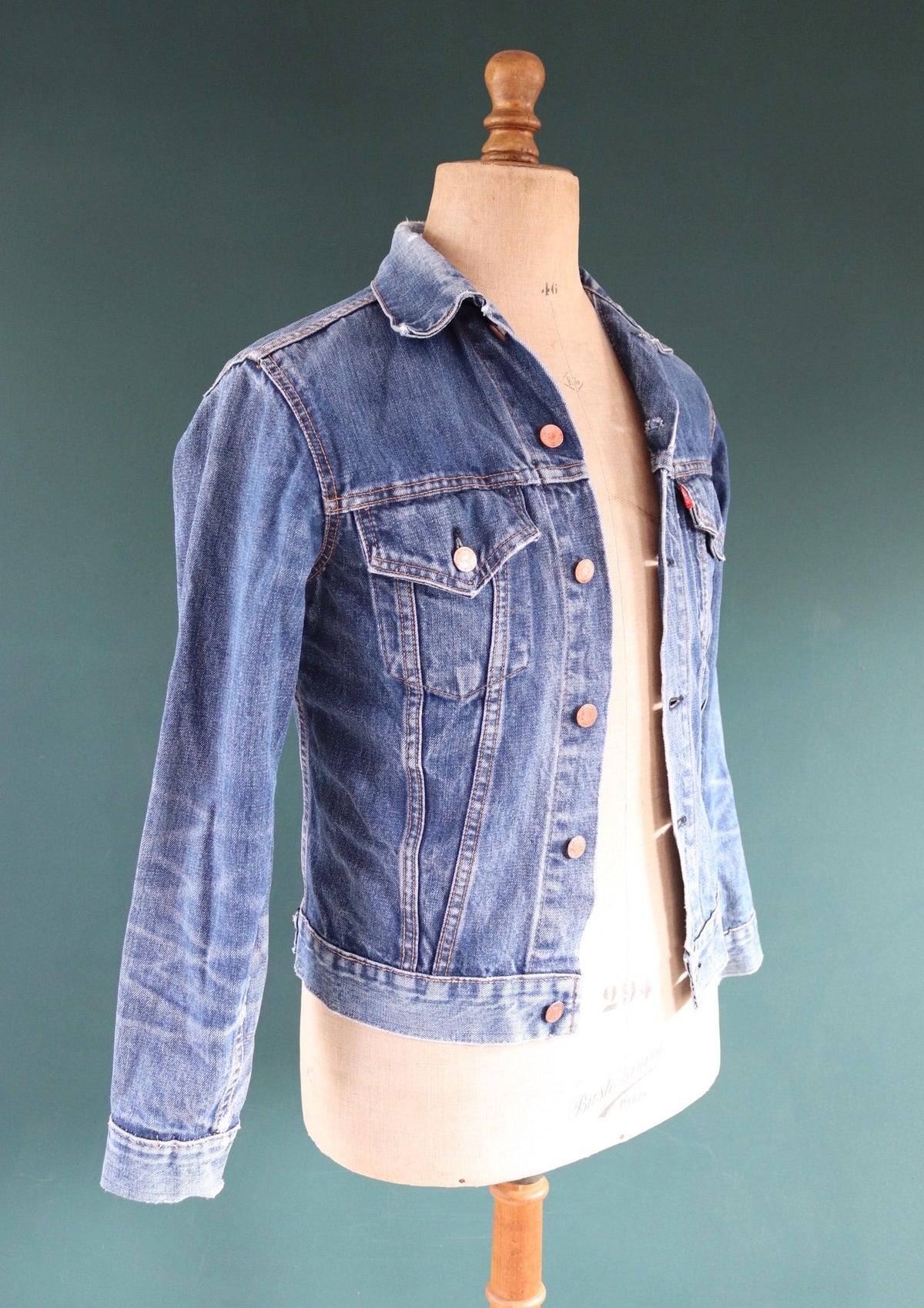 Vintage 1970s Levis big E denim jacket - Levi Strauss red tab - type 3 - trucker workwear - 37” chest