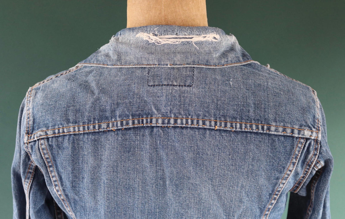Vintage 1970s Levis big E denim jacket - Levi Strauss red tab - type 3 - trucker workwear - 37” chest