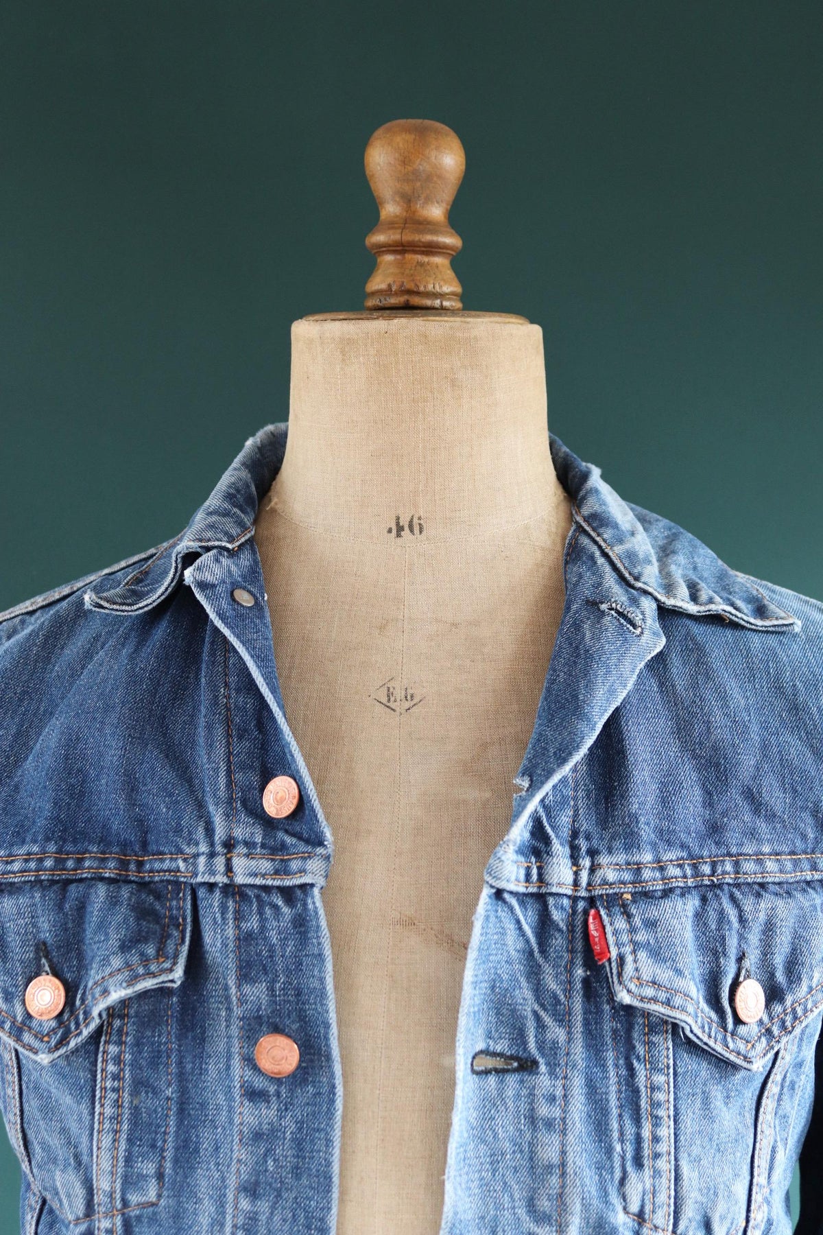 Vintage 1970s Levis big E denim jacket - Levi Strauss red tab - type 3 - trucker workwear - 37” chest