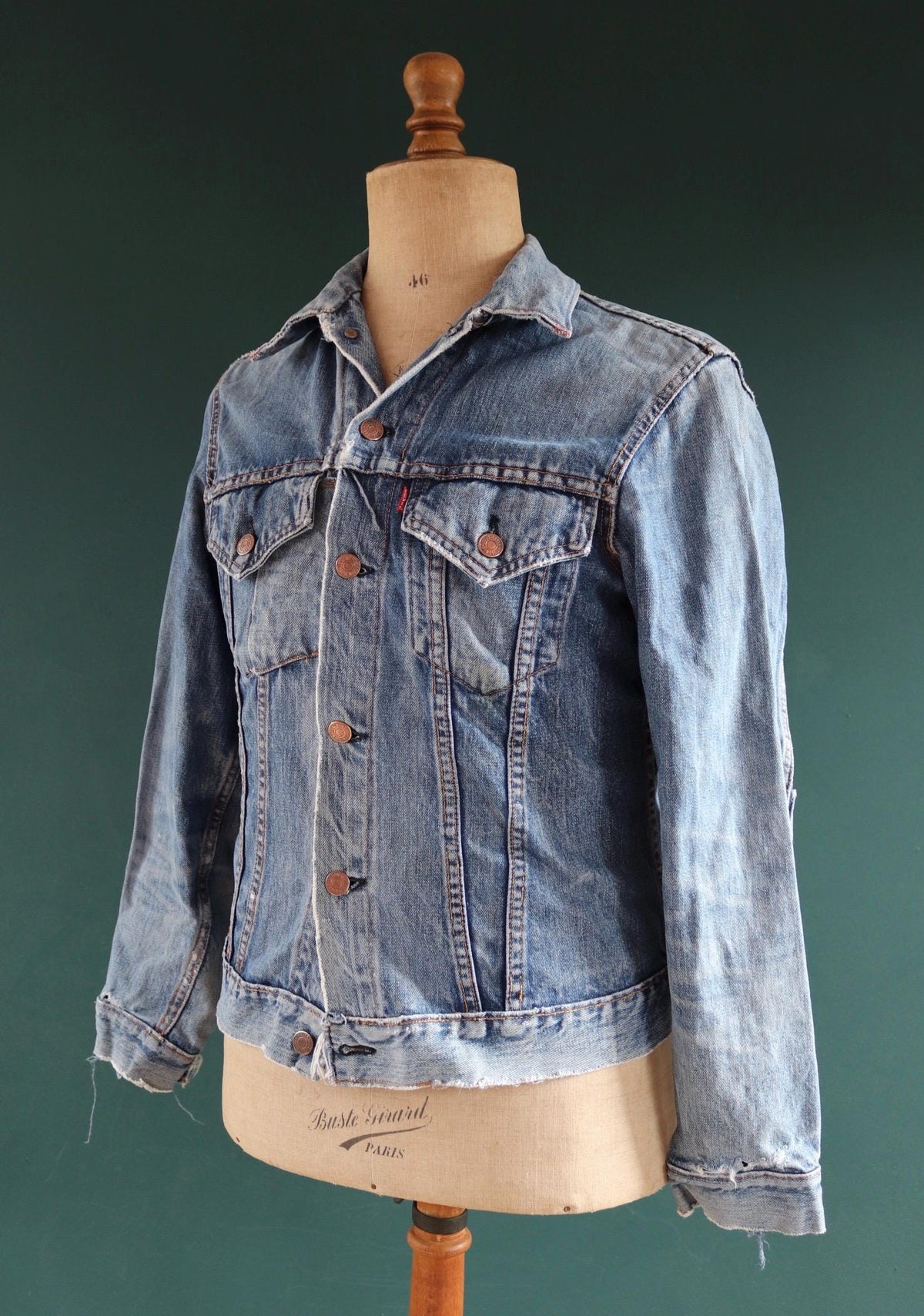 Vintage 1970s Levis big E denim jacket - Levi Strauss red tab - type 3 - trucker workwear - 38” chest