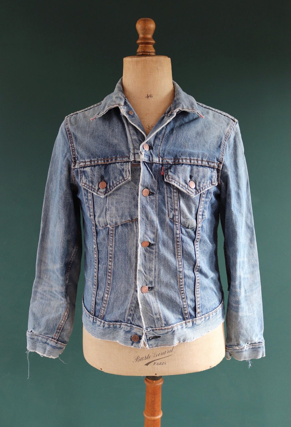 Vintage 1970s Levis big E denim jacket - Levi Strauss red tab - type 3 - trucker workwear - 38” chest
