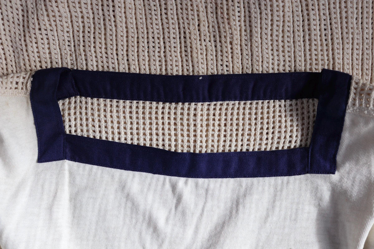 Vintage 1950s Danish Navy string vest - naval shirt - 40" chest