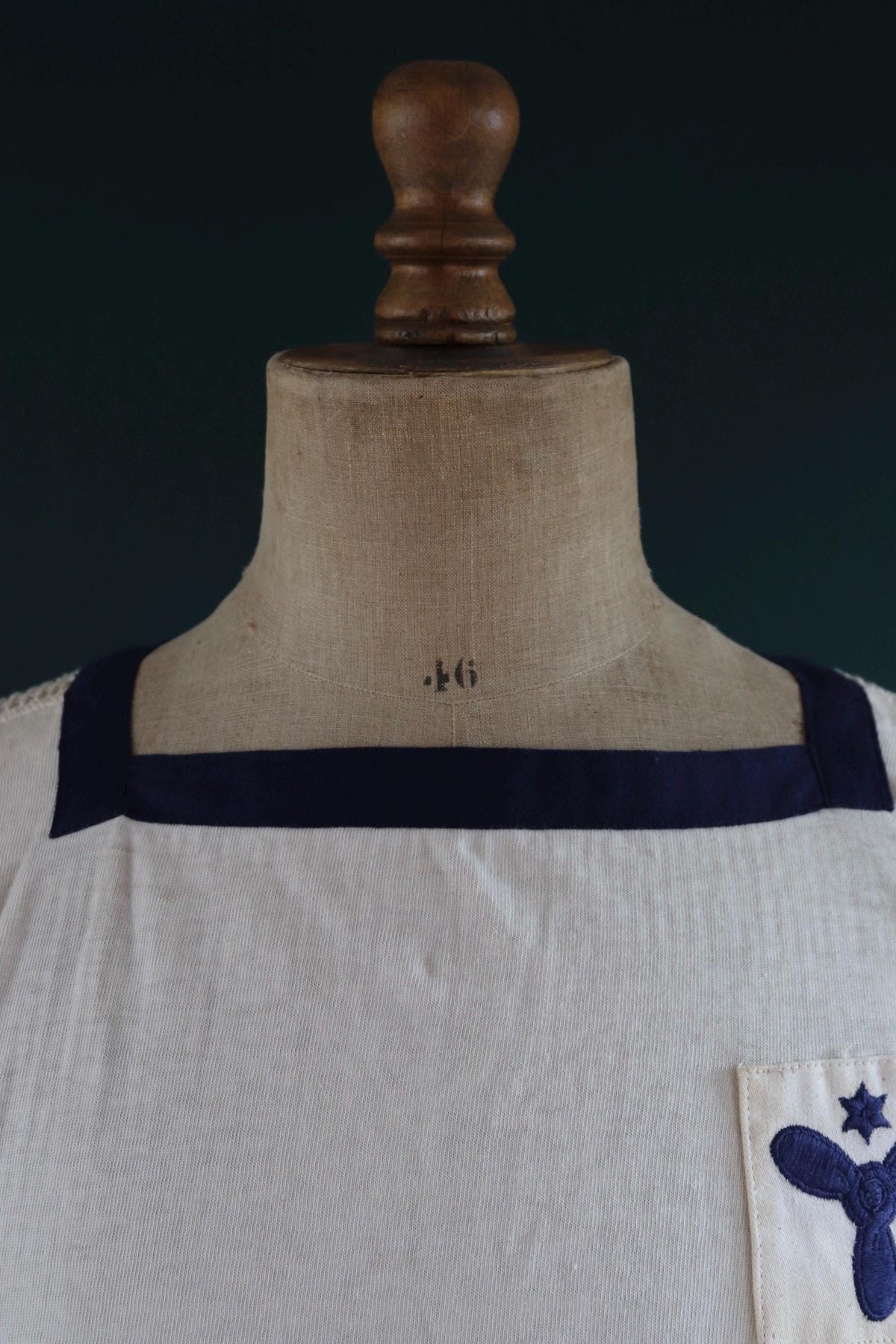 Vintage 1950s Danish Navy string vest - naval shirt - 40" chest
