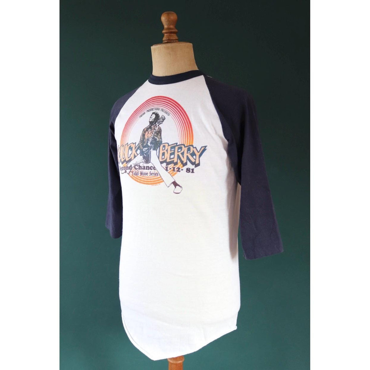 Vintage 1980s Chuck Berry t shirt - rock tee - Second Chance tour - 38” chest
