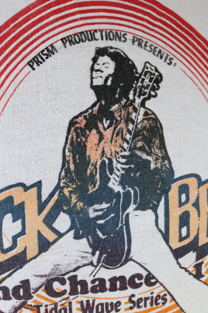 Vintage 1980s Chuck Berry t shirt - rock tee - Second Chance tour - 38” chest