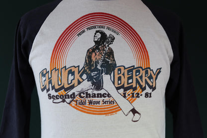 Vintage 1980s Chuck Berry t shirt - rock tee - Second Chance tour - 38” chest
