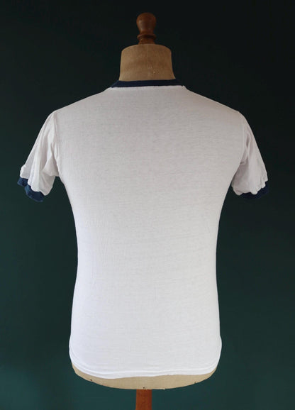Vintage 1970s Hamm’s beer t shirt - single stitch - ringer tee - 36” chest