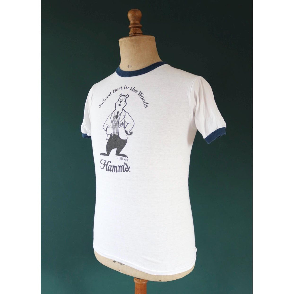 Vintage 1970s Hamm’s beer t shirt - single stitch - ringer tee - 36” chest