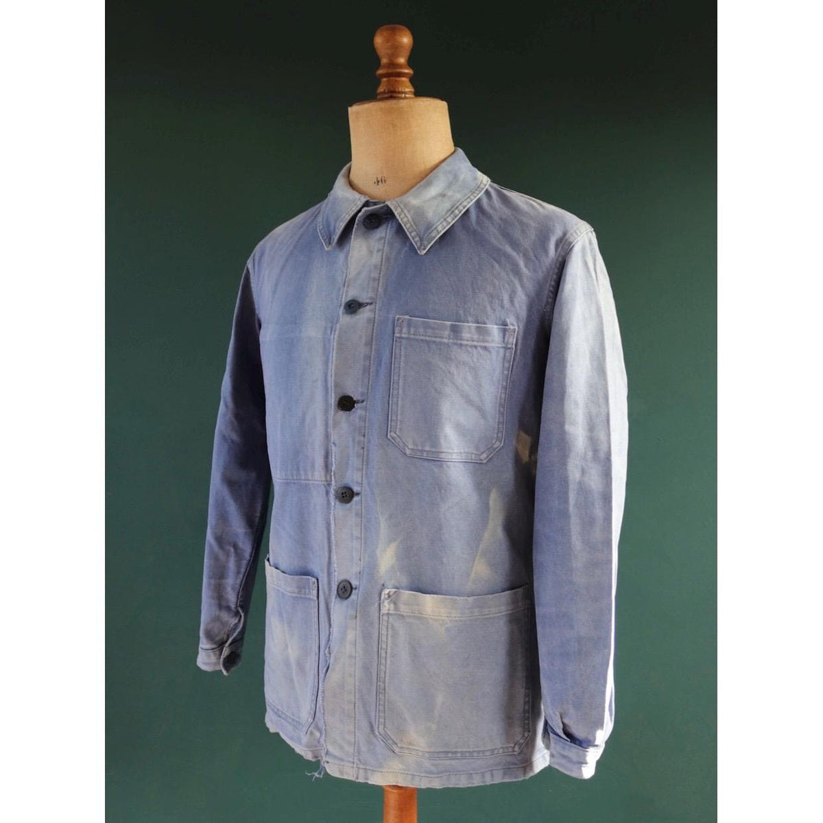 Vintage 1950s French workwear jacket - cotton twill chore coat - 43” chest
