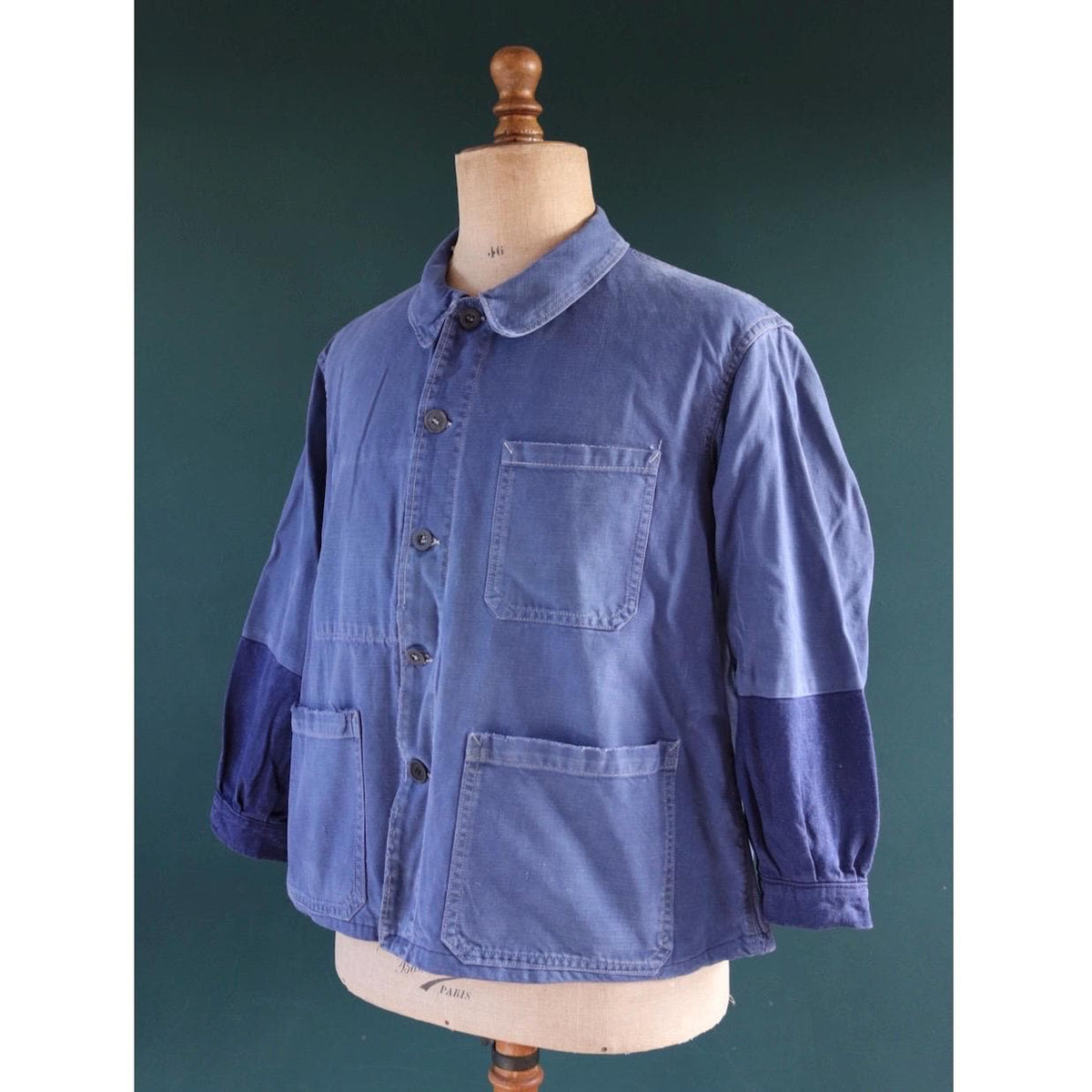 Vintage 1960s French workwear jacket - cotton twill chore coat - 49” chest
