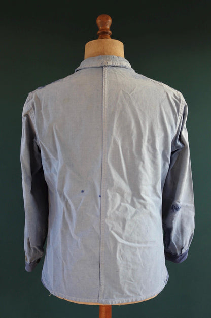 Vintage 1950s French workwear jacket - cotton twill chore coat - 41” chest