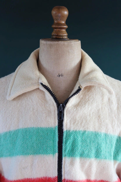 Vintage 1970s Hudson's Bay wool coat - mackinaw jacket - 48" Chest