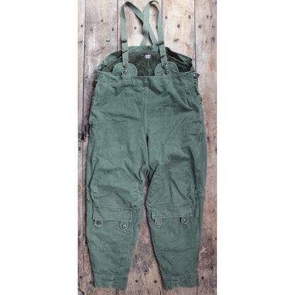 Vintage 1960s Swedish motorcycle overalls - lined cotton canvas trousers - military despatch rider - 43” x 32”