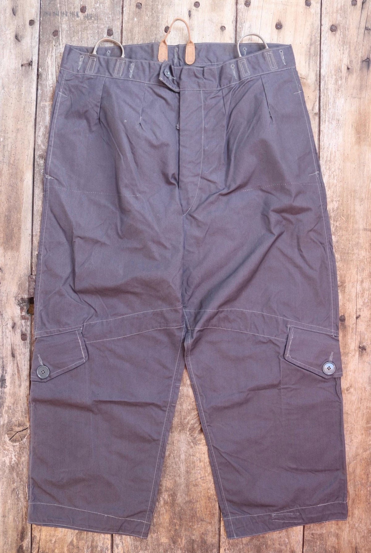 Vintage 1950s RAF MK1 Ventile trousers - deadstock British military - 1960s overalls - flight suit coveralls - 40” x 27”
