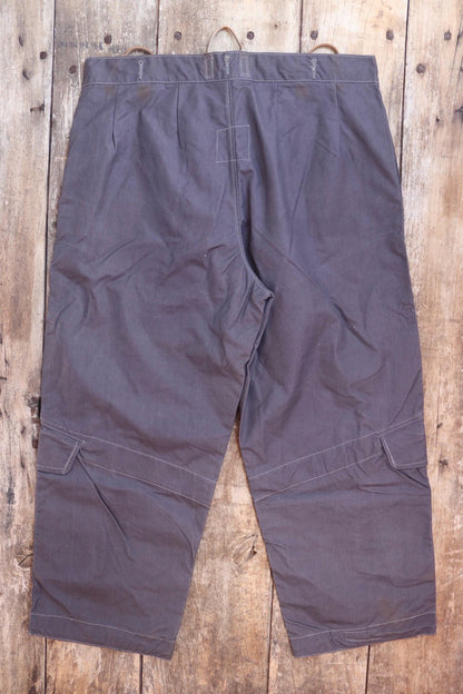 Vintage 1950s RAF MK1 Ventile trousers - deadstock British military - 1960s overalls - flight suit coveralls - 40” x 27”