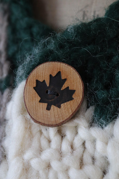 Vintage 1980s Cowichan wool cardigan - Kanata - chunky winter sweater - 44" chest