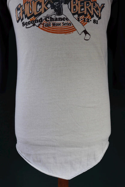 Vintage 1980s Chuck Berry t shirt - rock tee - Second Chance tour - 38” chest