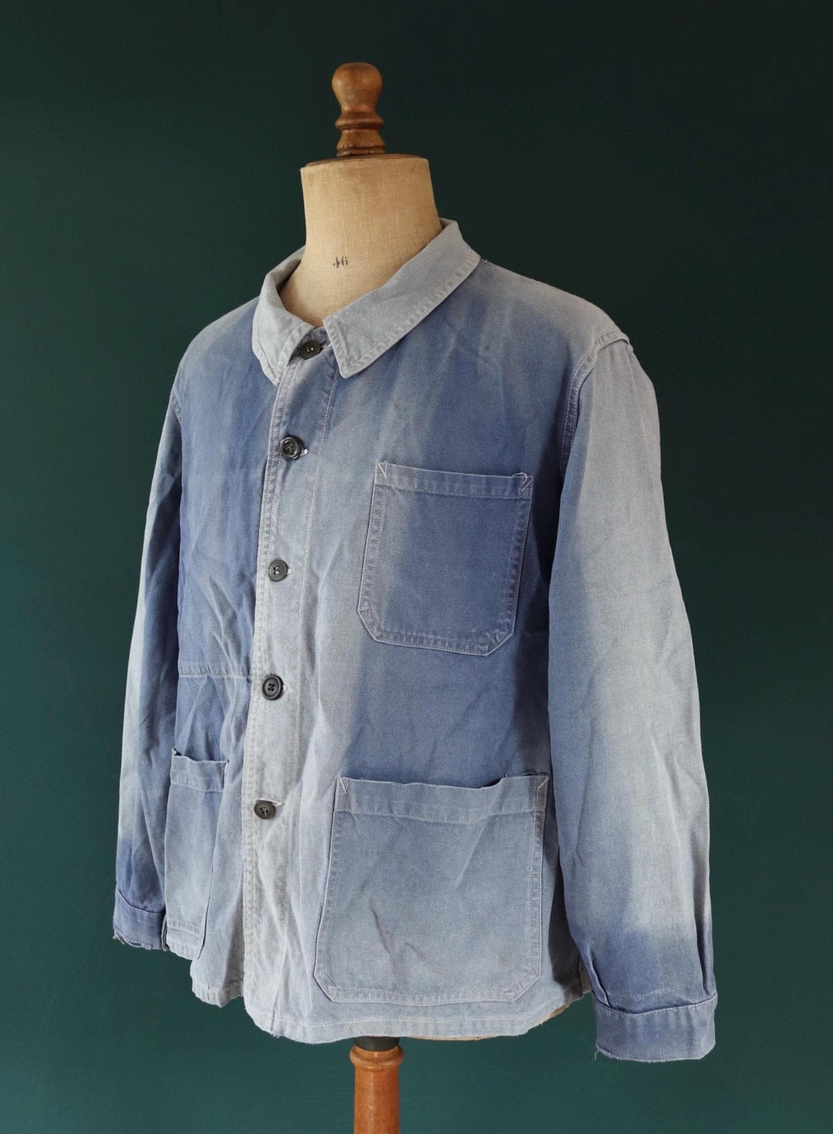 Vintage 1950s French workwear jacket - cotton twill chore coat - 48” chest