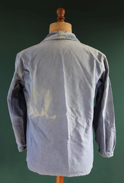 Vintage 1950s French workwear jacket - cotton twill chore coat - 43” chest