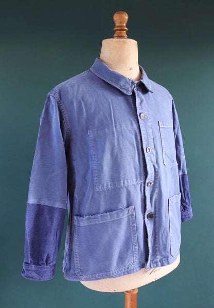 Vintage 1960s French workwear jacket - cotton twill chore coat - 49” chest