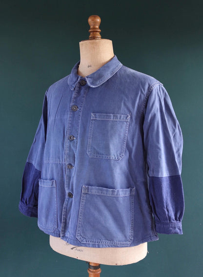 Vintage 1960s French workwear jacket - cotton twill chore coat - 49” chest
