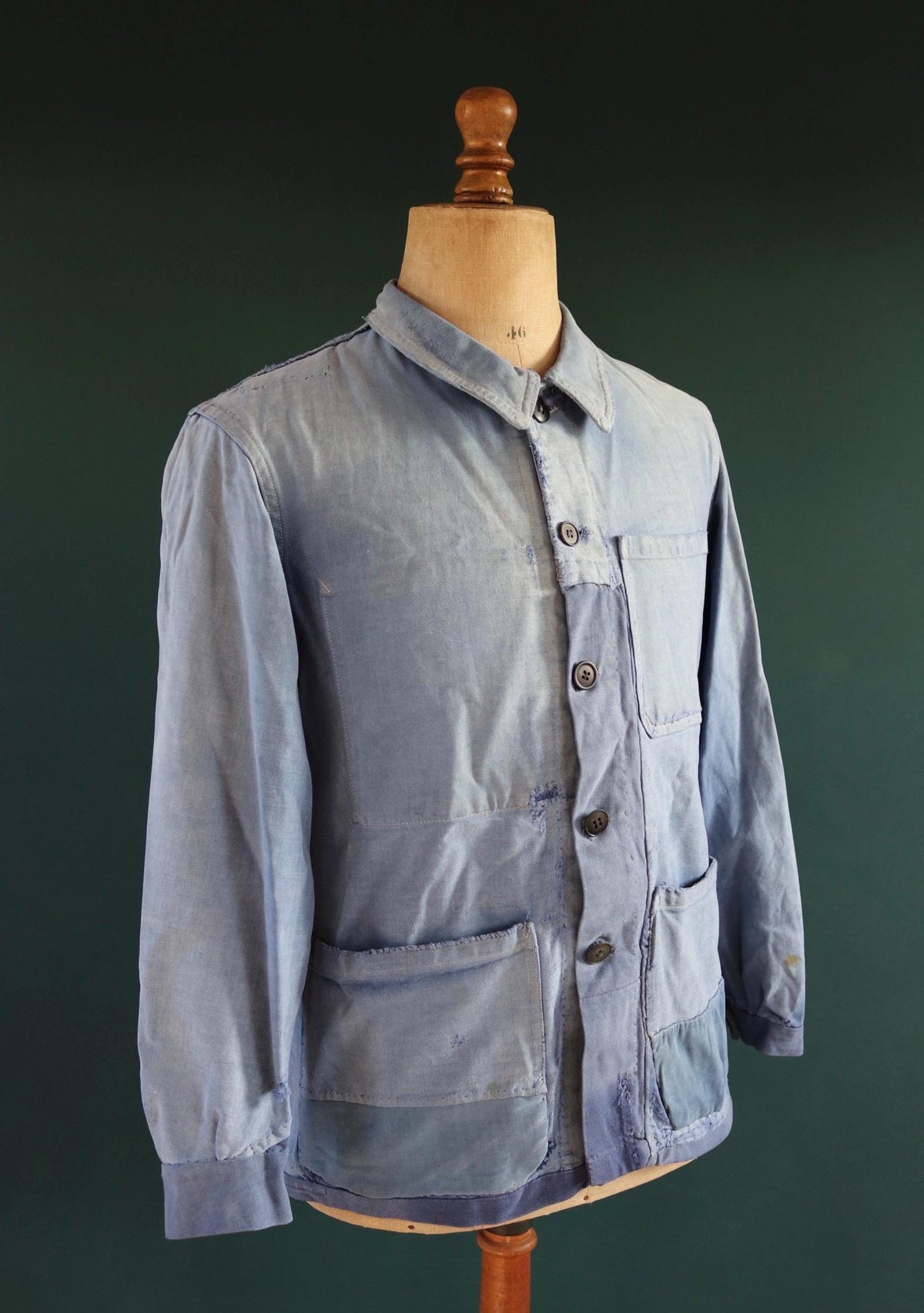 Vintage 1950s French workwear jacket - cotton twill chore coat - 41” chest