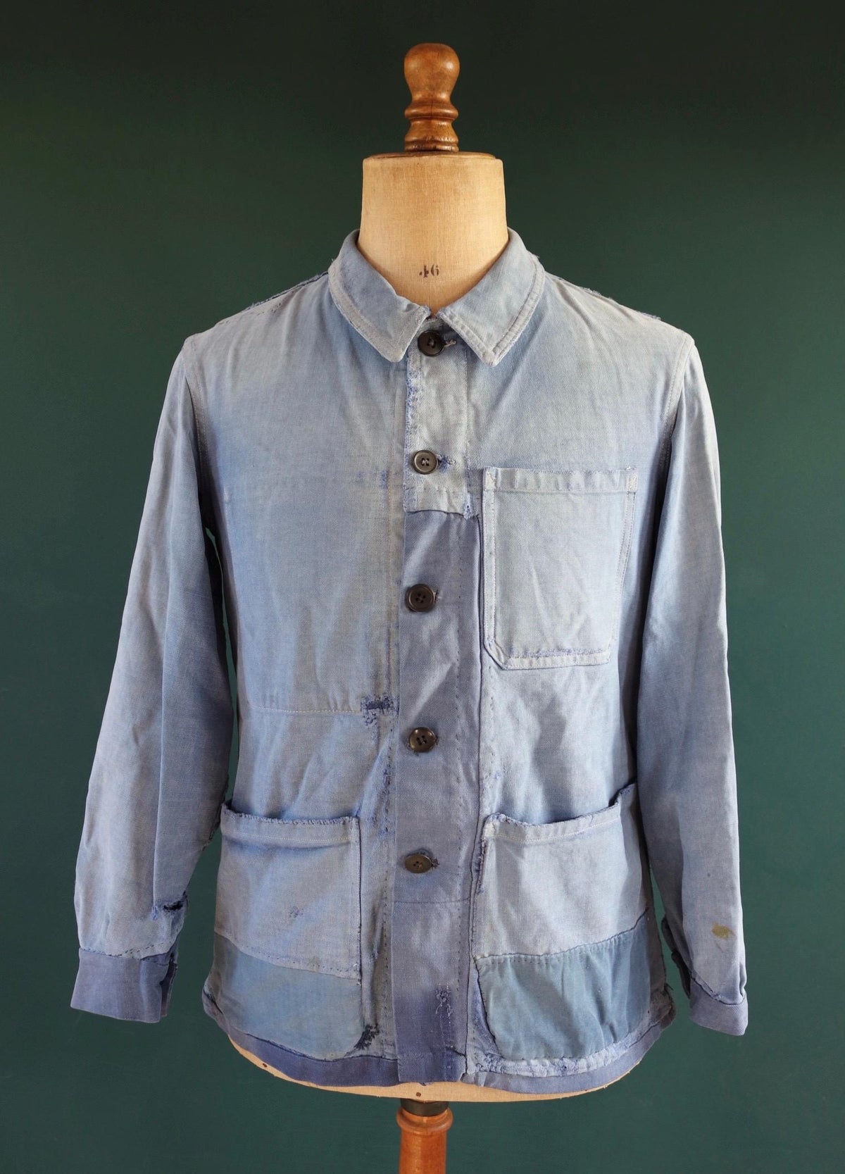 Vintage 1950s French workwear jacket - cotton twill chore coat - 41” chest