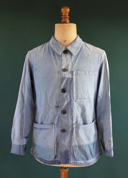 Vintage 1950s French workwear jacket - cotton twill chore coat - 41” chest