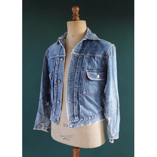 Vintage 1950s Levis denim jacket - type two - selvedge - big e red tab - 38” chest